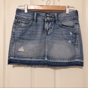 Denim mini skirt